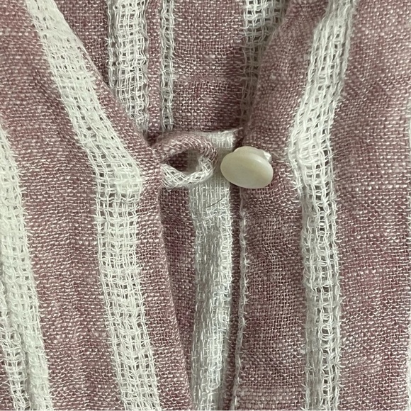 Rails Sloane Rose Stripe Tie-front Top Linen Blend Women’s Size Large - Picture 9 of 10